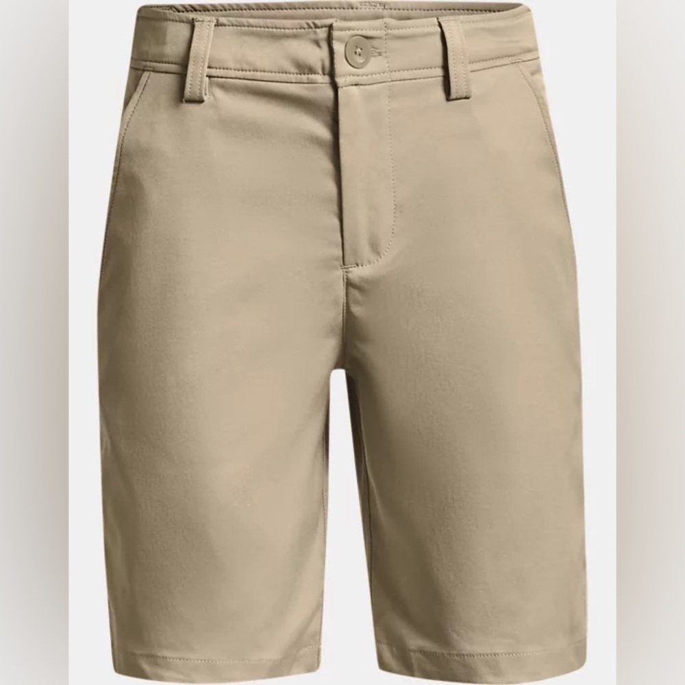 🆕 NWT Under Armour Match Play golf shorts barley tan color size 10